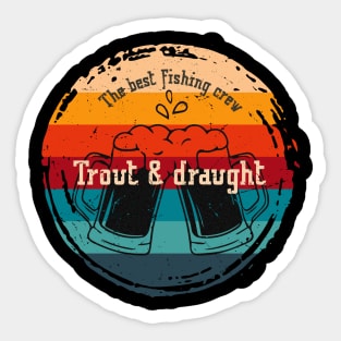 Trout and draught fly fishing vintage Sticker